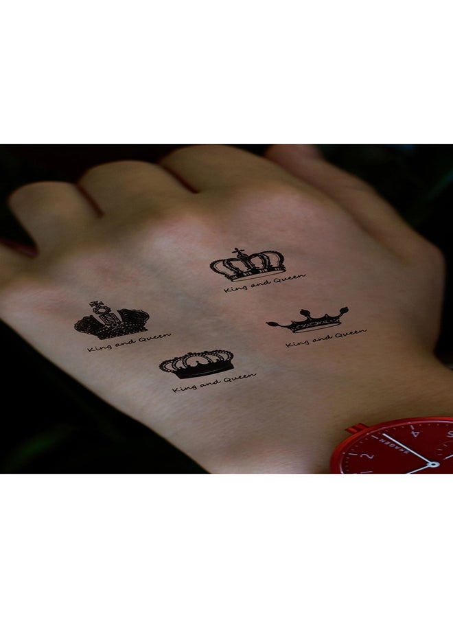 ملصق تاتو مؤقت مقاوم للماء أسود - Image 2