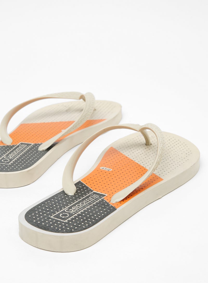 Geoomnii - Nicaro Printed Slip On Slipper Beige - Image 1