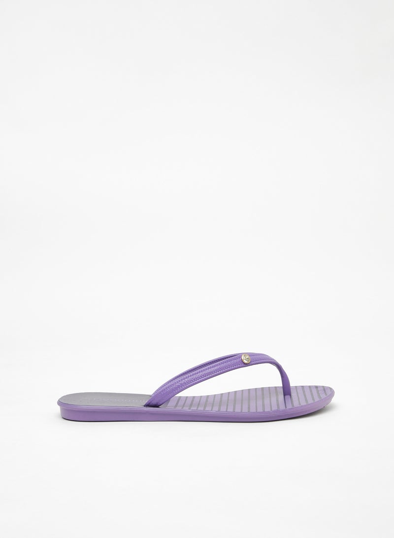 Geoomnii - Roslin Printed Slip On Slipper Light Purple - Image 1