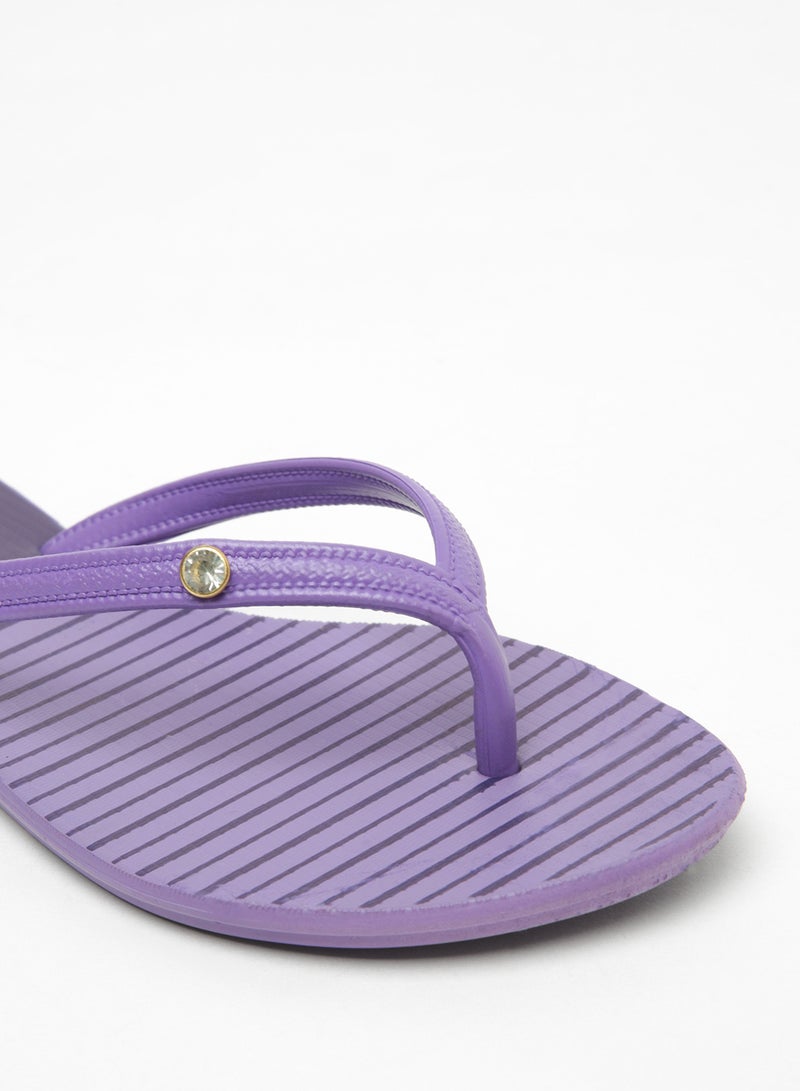 Geoomnii - Roslin Printed Slip On Slipper Light Purple - Image 1