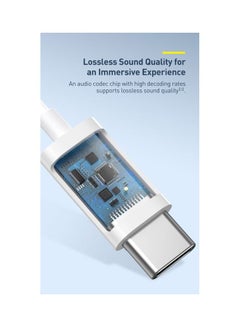 Baseus Baseus Encok Type-C lateral in-ear Wired Earphone C17 - White White  - Image 5