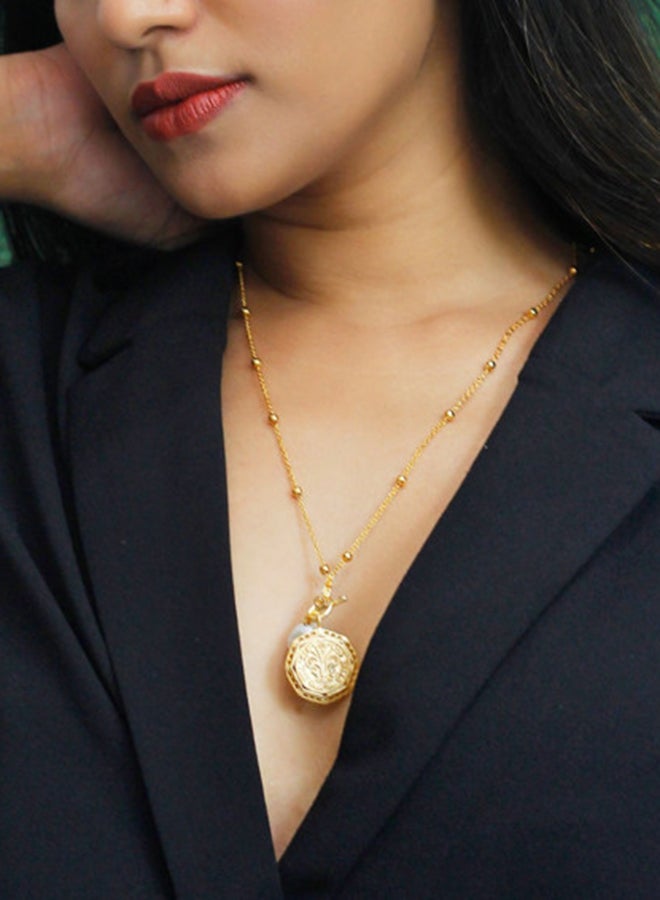 Pipa Bella - Gold Orla White Color Pearl Charm Necklace - Image 1
