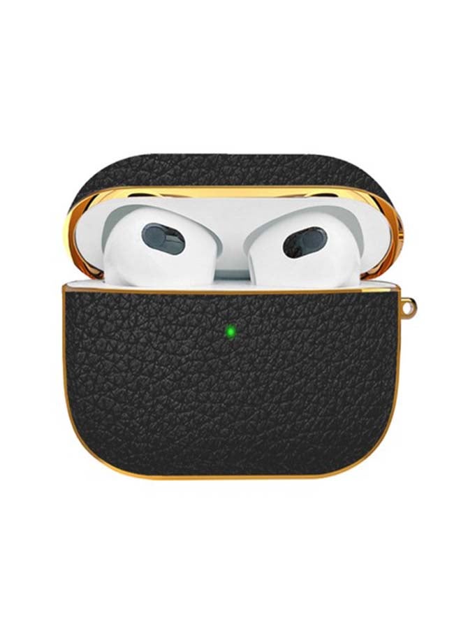 HYPHEN Apple AirPods 3 Leather Case - Black - Image 1