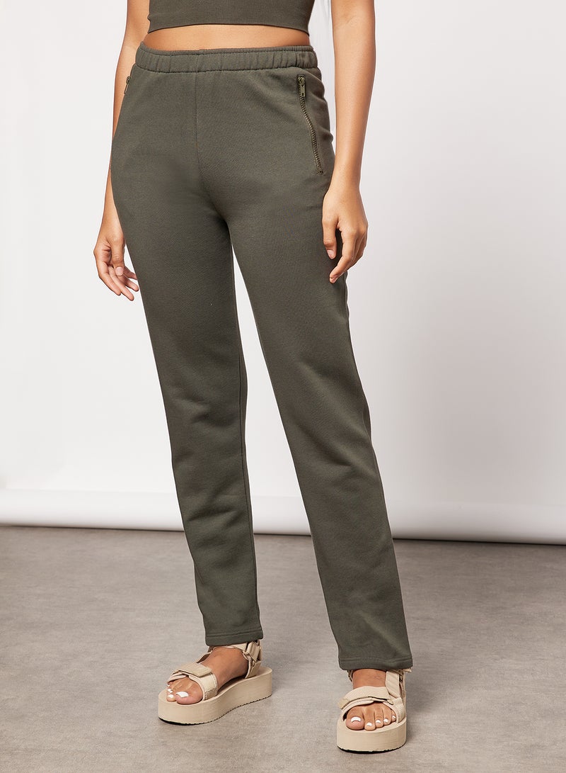 Les Girls Les Boys - Straight Leg Sweatpants Green - Image 1