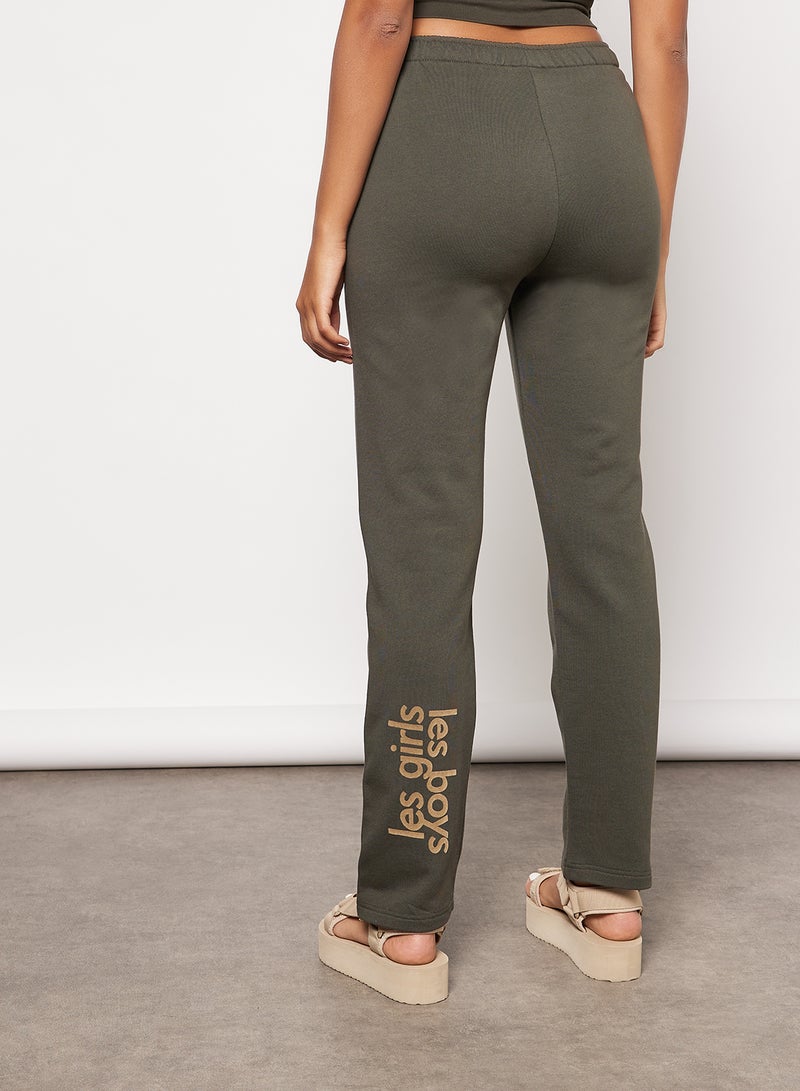 Les Girls Les Boys - Straight Leg Sweatpants Green - Image 1