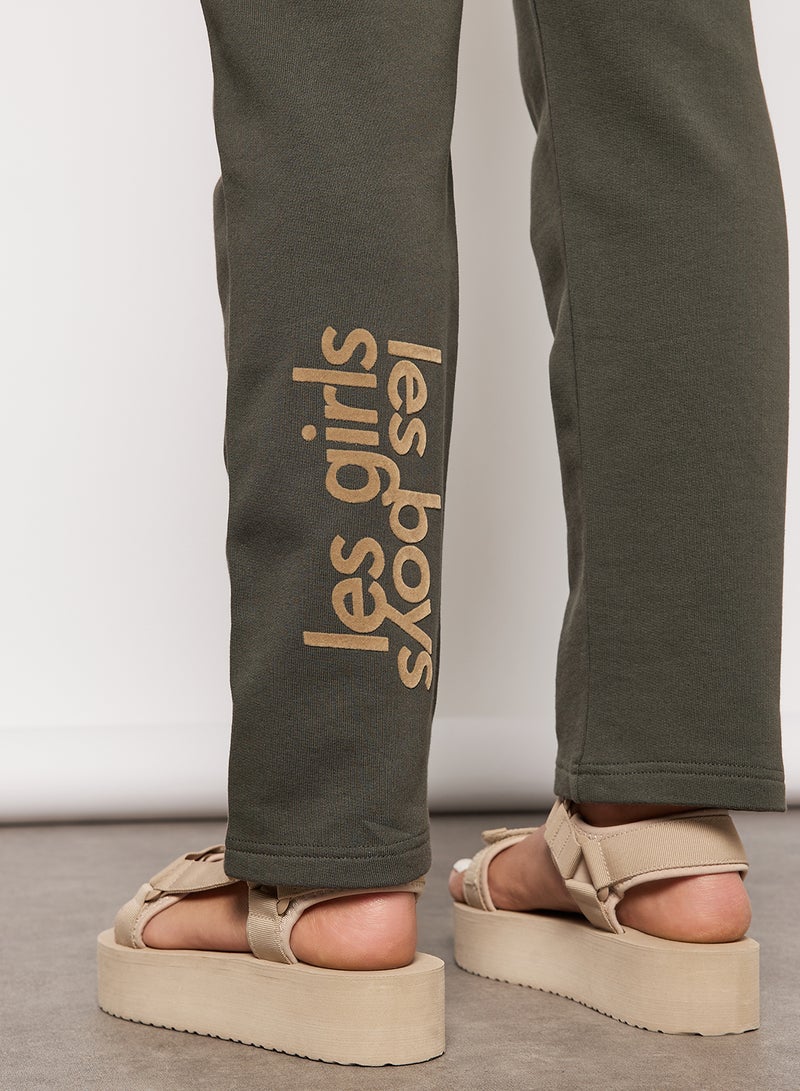 Les Girls Les Boys - Straight Leg Sweatpants Green - Image 1