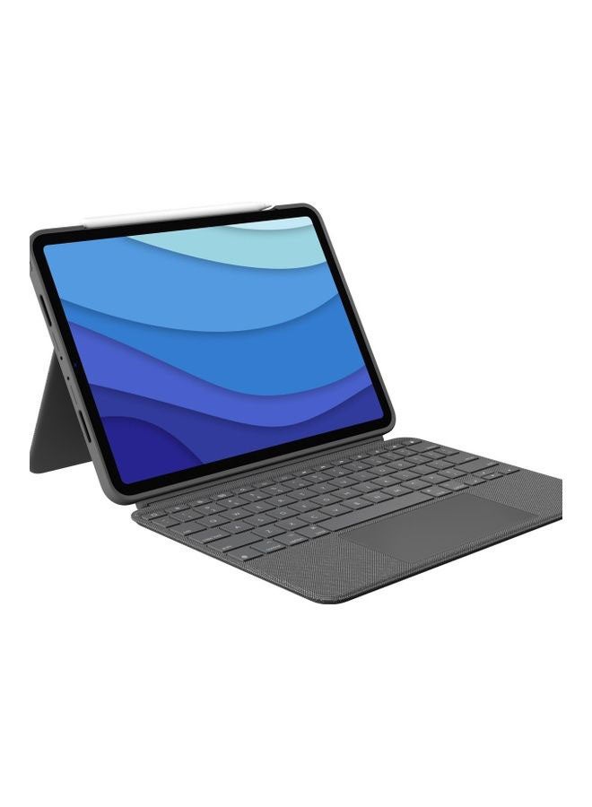 Logitech - Combo Touch Ipad Air (4Th, 5Th Gen - 2020, 2022) Keyboard Case - Detachable Backlit Keyboard With Kickstand, Trackpad, Smart Connector, Ara Keyboard Grey - Image 1