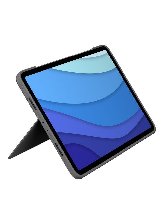 Logitech - Combo Touch Ipad Air (4Th, 5Th Gen - 2020, 2022) Keyboard Case - Detachable Backlit Keyboard With Kickstand, Trackpad, Smart Connector, Ara Keyboard Grey - Image 1