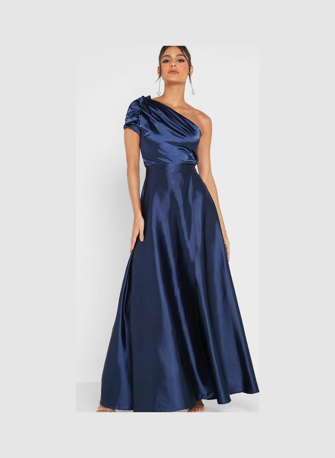 Ella Limited Edition One-Shoulder Slit Dress Navy  - Image 1