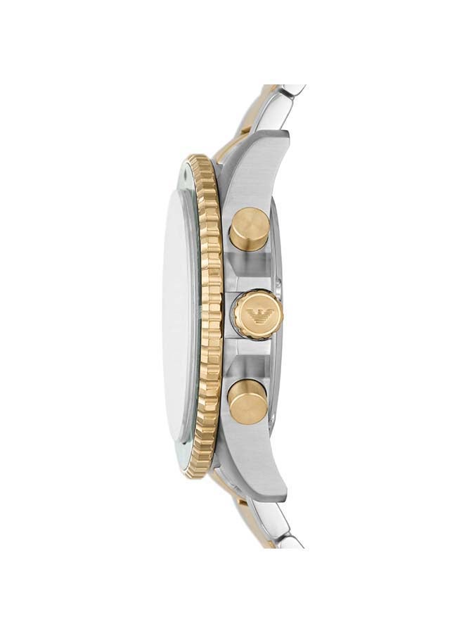 EMPORIO ARMANI Men's Diver Round Shape Stainless Steel Chronograph Wrist Watch AR11361 - 43mm  - Image 3
