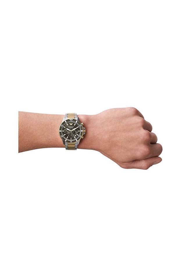 EMPORIO ARMANI Men's Diver Round Shape Stainless Steel Chronograph Wrist Watch AR11361 - 43mm  - Image 4