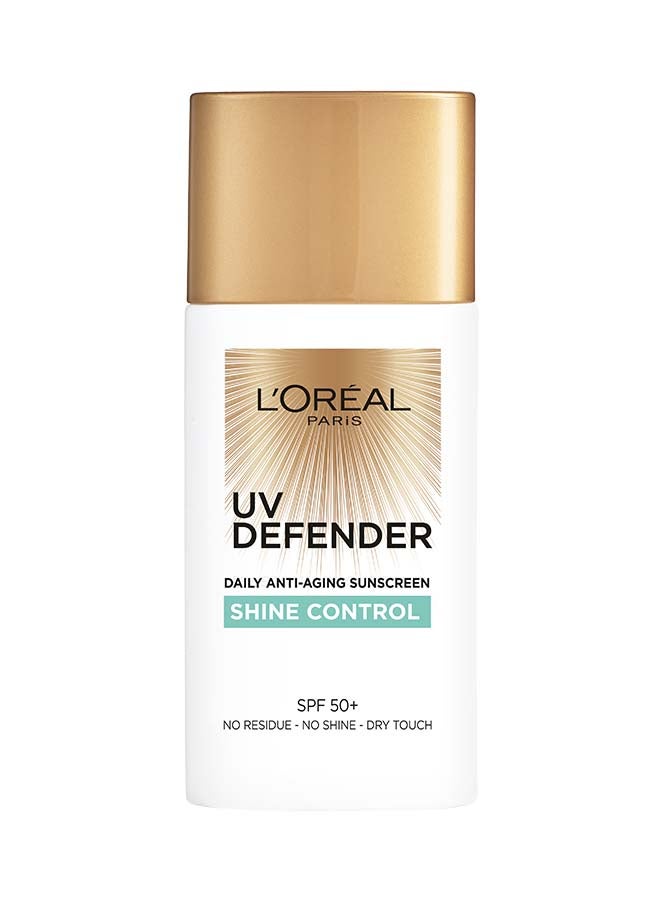 لوريال باريس - لوريال باريس يو في ديفيندر كريم حماية من الشمس يومي مع SPF50+ لإزالة اللّمعان مركز بايرليسيوم 50 مل أبيض 50ملليلتر - Image 1