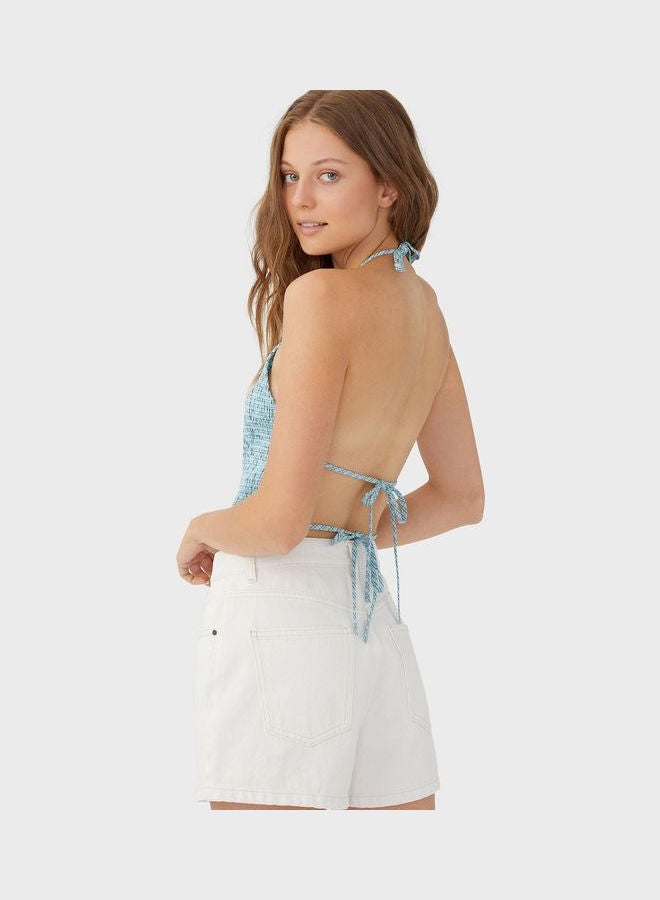 Cotton On - Shirred Halter Cami Top Checks - Image 1