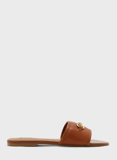 Dune LONDON Laffia Flat Sandals Brown  - Image 1