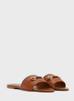 Dune LONDON Laffia Flat Sandals Brown  - Image 3