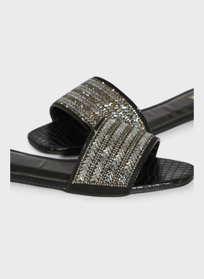 One Strap Flat Sandals Black - v1646403961/N52818236V_4