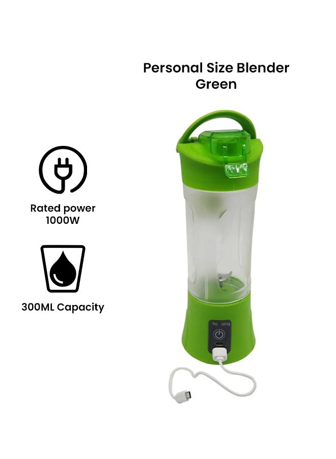 يوب فان خلاط كهربائي محمول صغير قابل للشحن مزود بمنفذ USB 300.0 ml 1000.0 W TF-001 أخضر  - Image 2