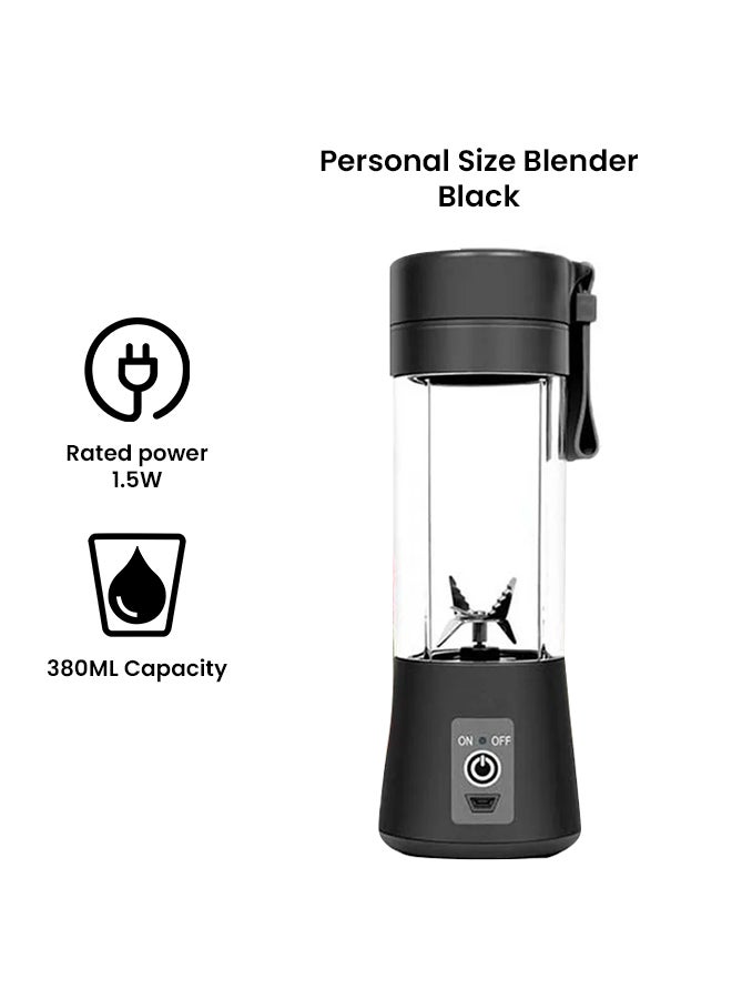 Generic - Portable Juice Blender 380.0 ml 1.5 W PB1 Black - Image 1