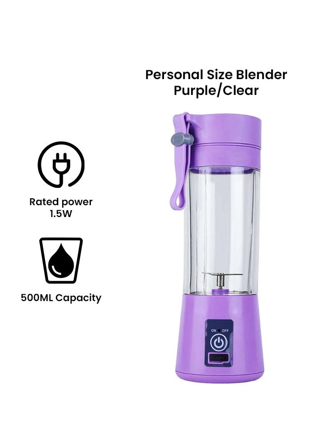 Cool Baby Portable High-Power USB Charging Juice Blender 500.0 ml 1.5 W SAJ1725PP Purple/Clear - Image 2