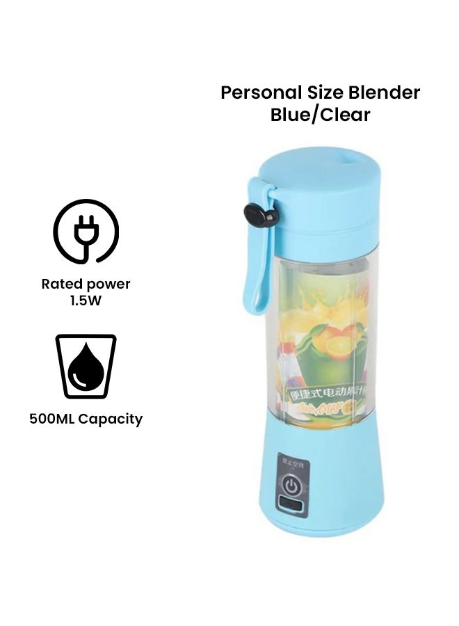 Cool Baby Portable High-Power USB Charging Juice Blender With Cable 500.0 ml 1.5 W SAJ1726BL Blue/Clear - Image 2