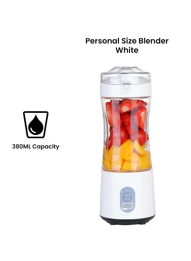 Multi-Design USB Rechargeable Electric Juice Blender 380.0 ml Blender-02 White  - Image 2