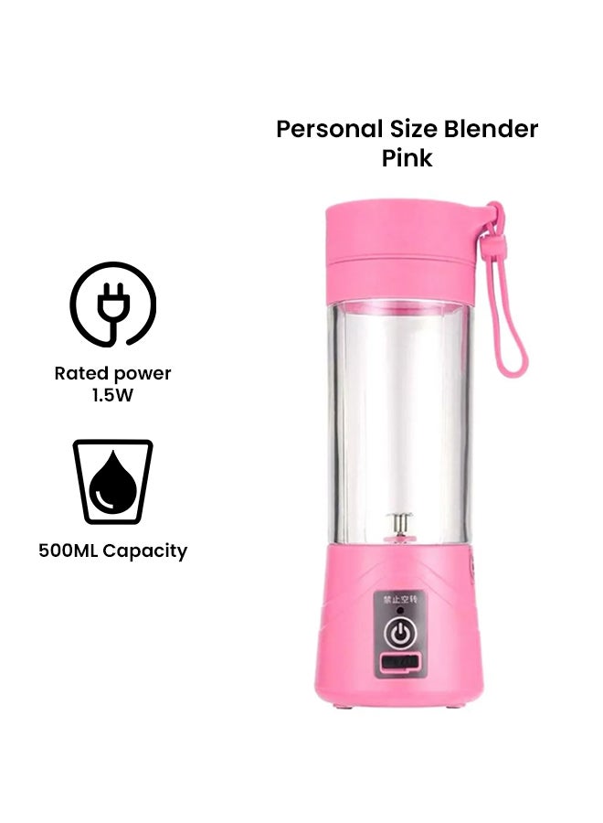Cool Baby Portable and Rechargeable Battery Juice Blender 500.0 ml 1.5 W HTC-122B pink - Image 2
