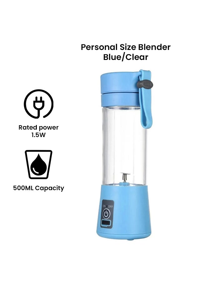 Cool Baby Portable High-Power USB Charging Juice Blender 500.0 ml 1.5 W SAJ1724BL Blue/Clear - Image 2