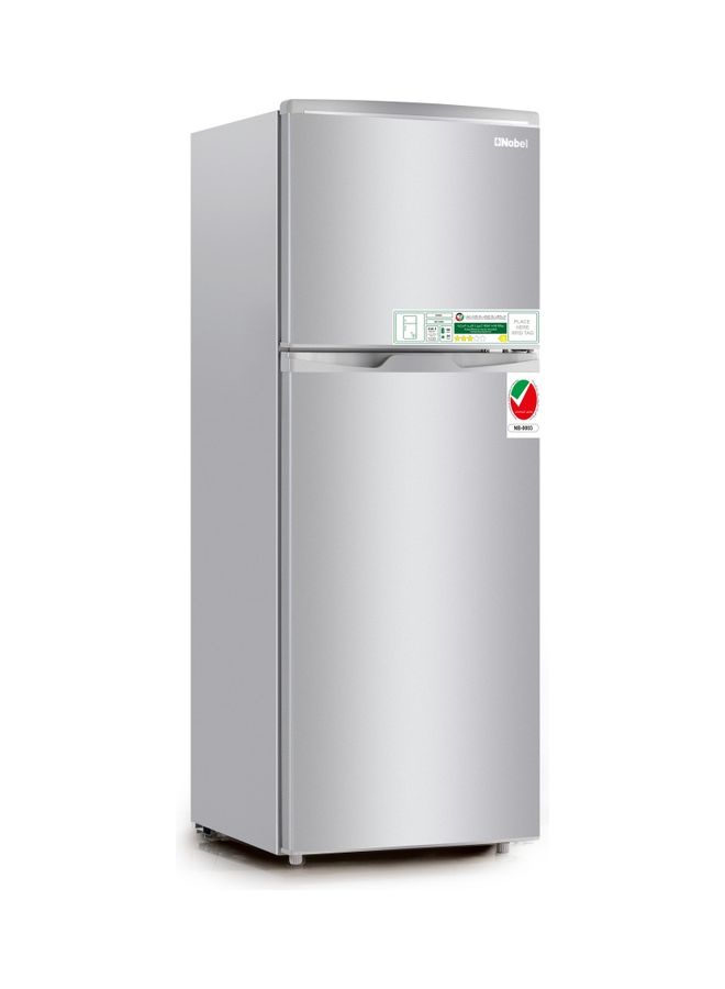 Nobel - 125L Net Capacity, Double Door Refrigerator, Defrost, 1 Year Warranty, 5 Years Compressor Warranty NR185RS Silver - Image 1