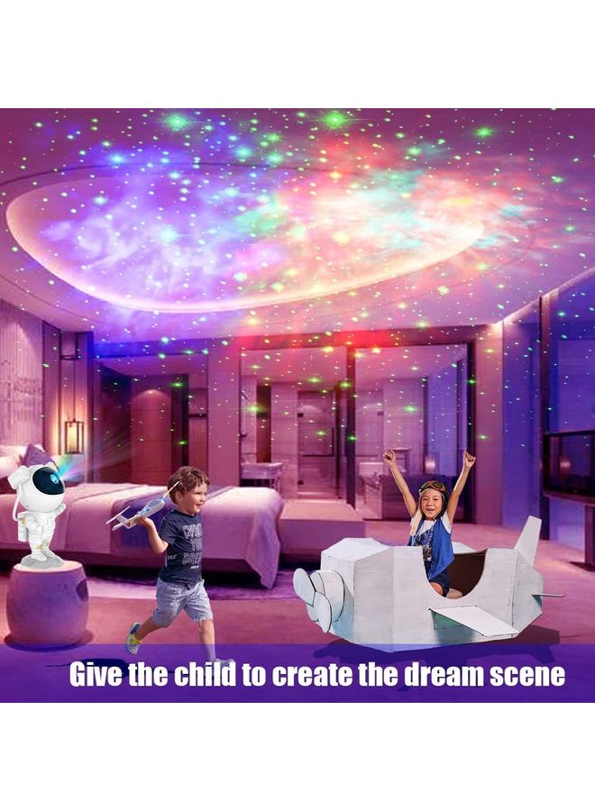 Arabest - Kids Astronaut Star Galaxy Projector Light with Timer and Remote Control White 24.5 x 11.6 x 12.4cm - Image 1