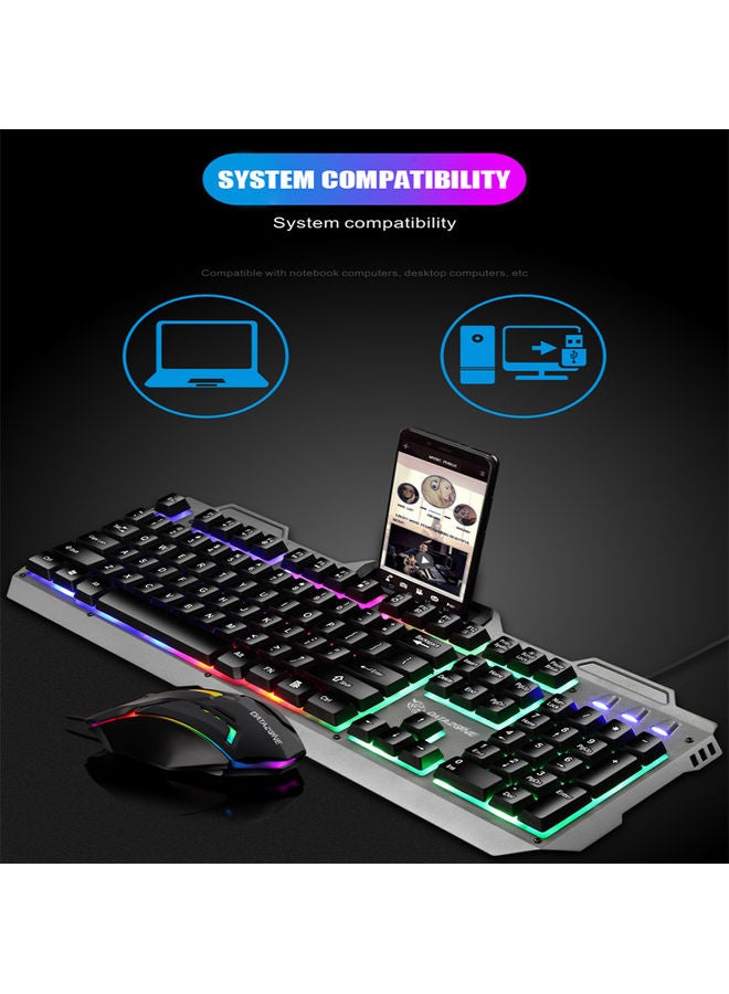 داتا زون لوحة مفاتيح ميكانيكية USB مع ماوس ألعاب بصري ولوحة ماوس/سماعة رأس - Image 3