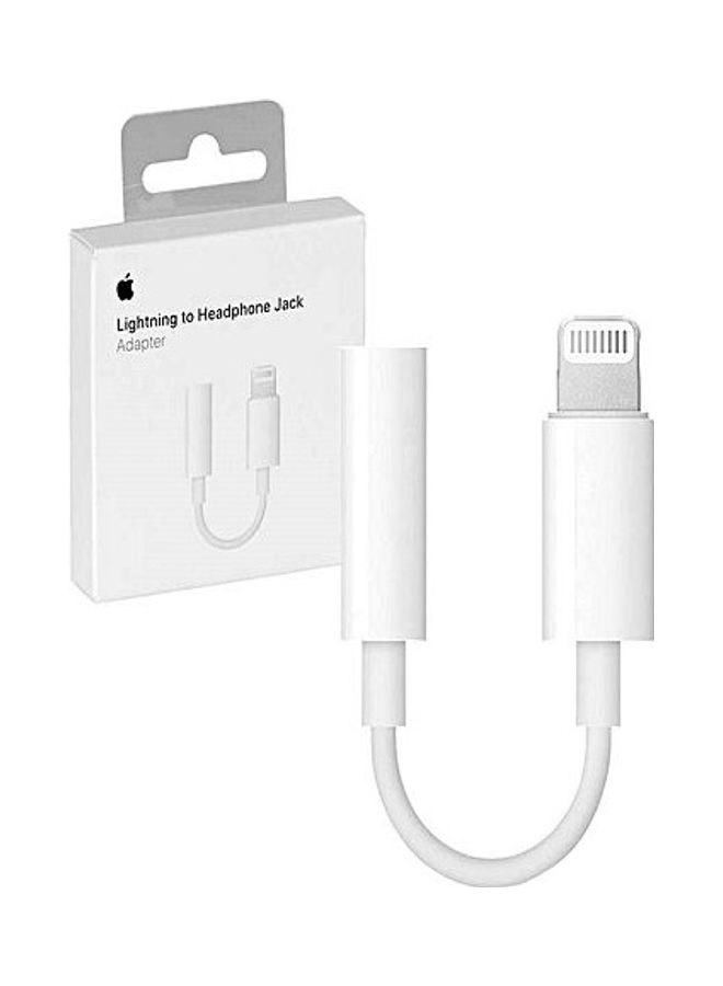 Apple - Adapter from Lightning Port to 3.5mm Headphone (Aux) White - Image 1