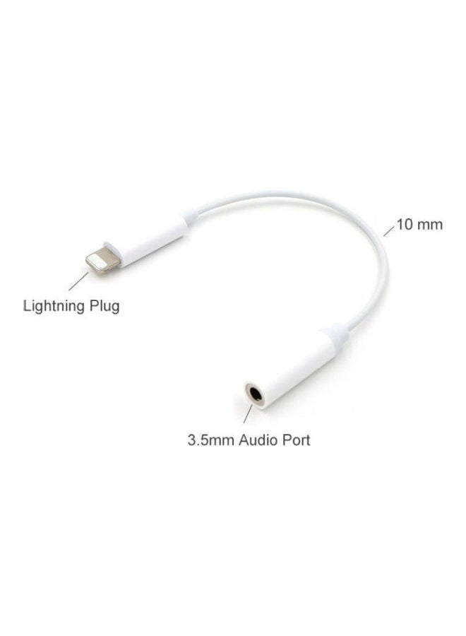 Apple - Adapter from Lightning Port to 3.5mm Headphone (Aux) White - Image 1