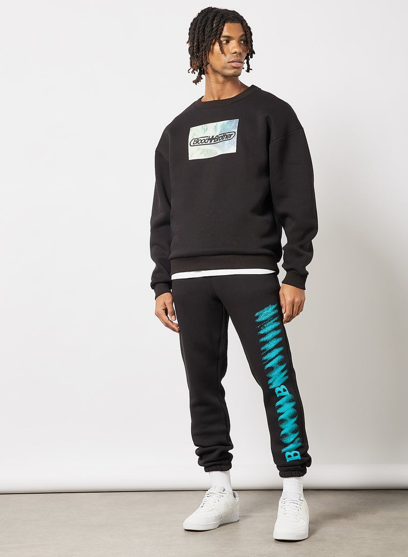 Blood Brother Drawstring Sweatpants Black  - Image 4