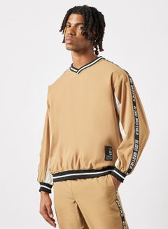 Logo Tape Sweatshirt Taupe