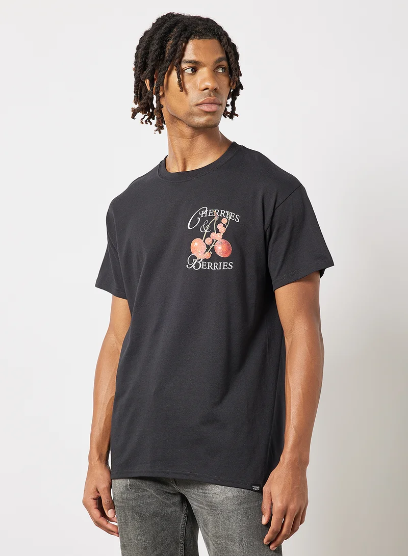 Vintage Supply Graphic Print T-Shirt Black