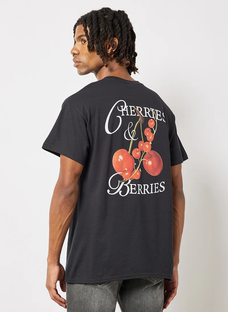Vintage Supply Graphic Print T-Shirt Black