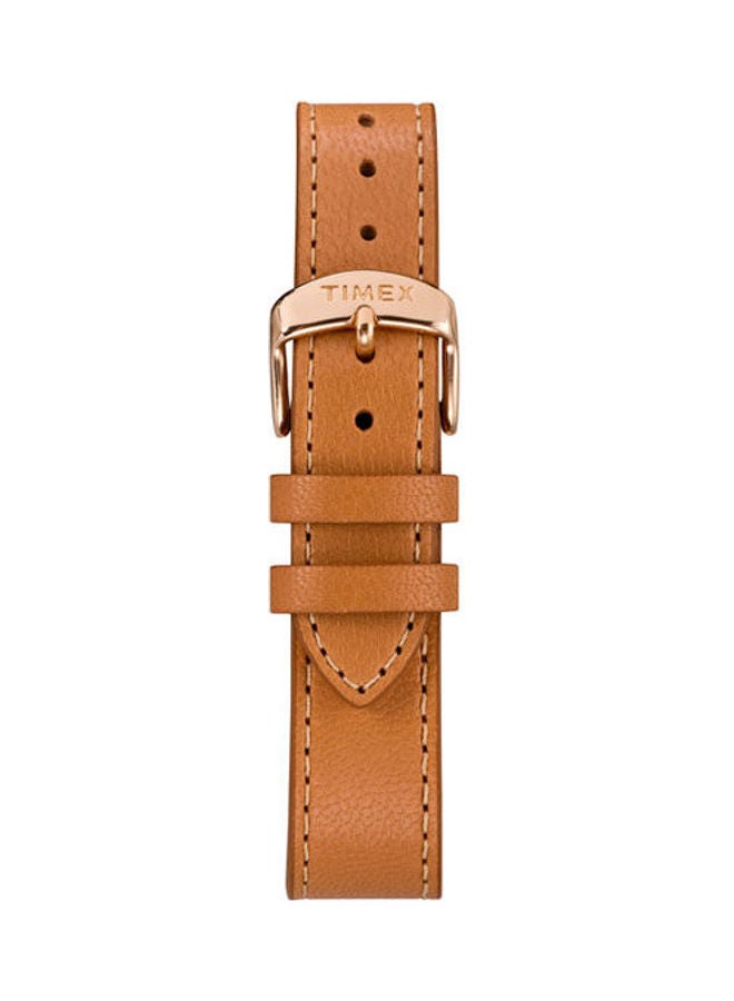TIMEX Women's Leather Analog Watch Tw2R70200 - Image 3