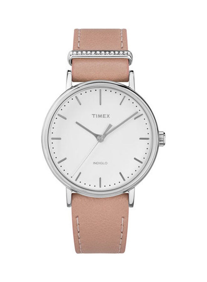 TIMEX Women's Leather Analog Watch Tw2R70400 - Image 1