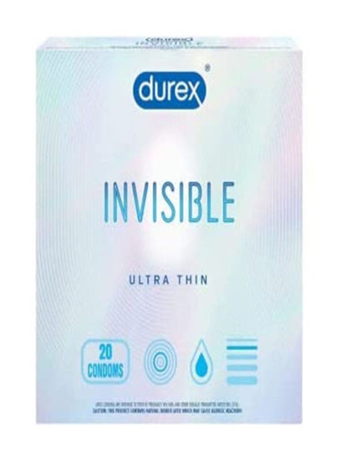 Durex 20-Piece Ultra Thin Invisible Condoms - Image 1