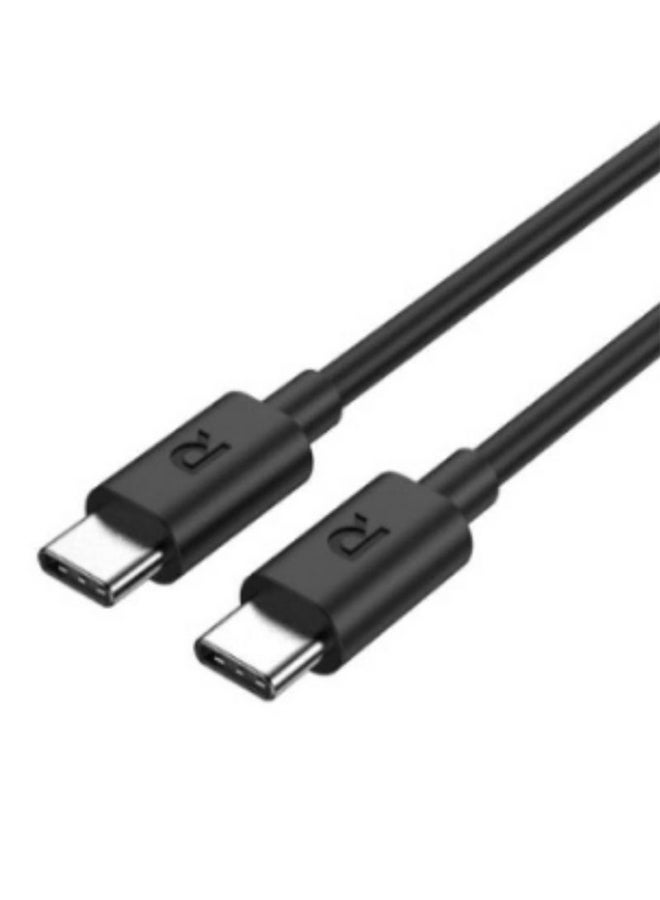 RAVPOWER Type-C To Type-C Cable Black  - Image 1