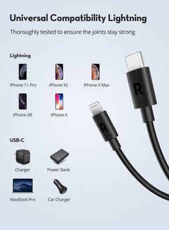 RAVPOWER USB Cable With Type-C To Lightning Connector Black  - Image 4