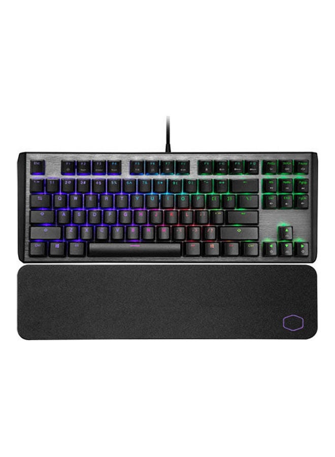 كولر ماستر لوحة مفاتيح الألعاب الميكانيكية Cooler Master Ck530 V2 Tenkeyless باللون البني مع إضاءة خلفية RGB وعناصر تحكم سريعة ولوحة علوية من الألومنيوم - Image 1