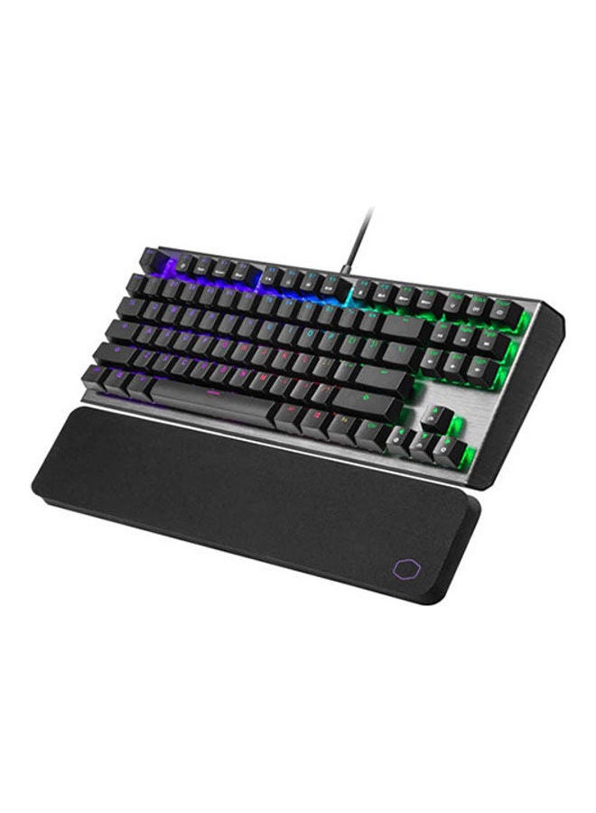 كولر ماستر لوحة مفاتيح الألعاب الميكانيكية Cooler Master Ck530 V2 Tenkeyless باللون البني مع إضاءة خلفية RGB وعناصر تحكم سريعة ولوحة علوية من الألومنيوم - Image 2