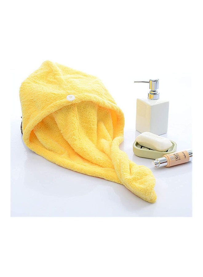 Hat fisherman hat Hair Towel Microfiber Towel Hair Yellow 50cm - Image 1