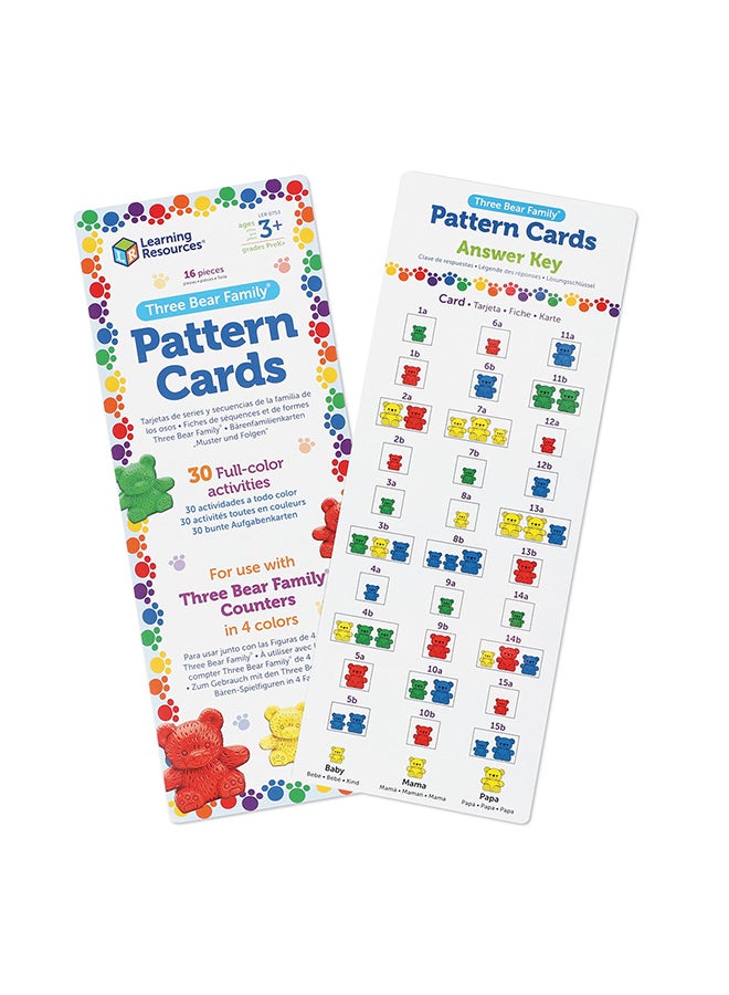 ليرننج ريسورسز 16 قطعة من بطاقات نمط عائلة الدببة الثلاثة ذات الوجهين - Image 2