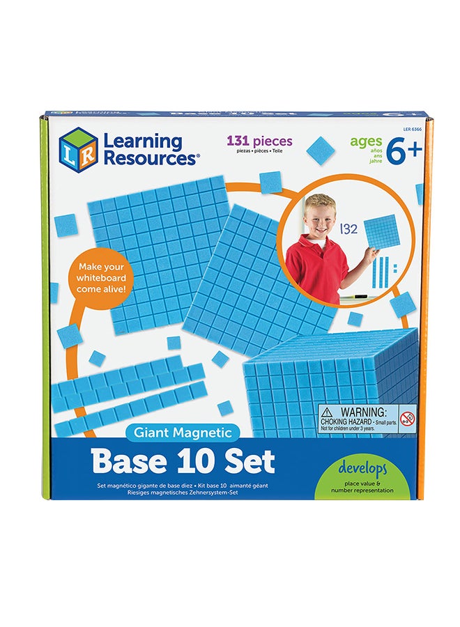 Learning Resources Giant Magnetic Base Ten Set (131-Piece, Whiteboard Ready, Multi-Color) 26.9x26.7x4.1cm - Image 1