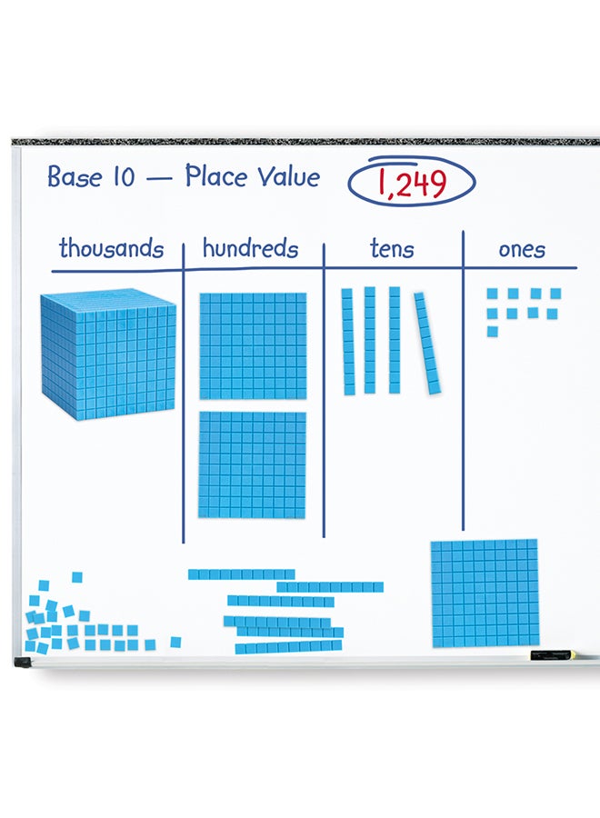 Learning Resources Giant Magnetic Base Ten Set (131-Piece, Whiteboard Ready, Multi-Color) 26.9x26.7x4.1cm - Image 5