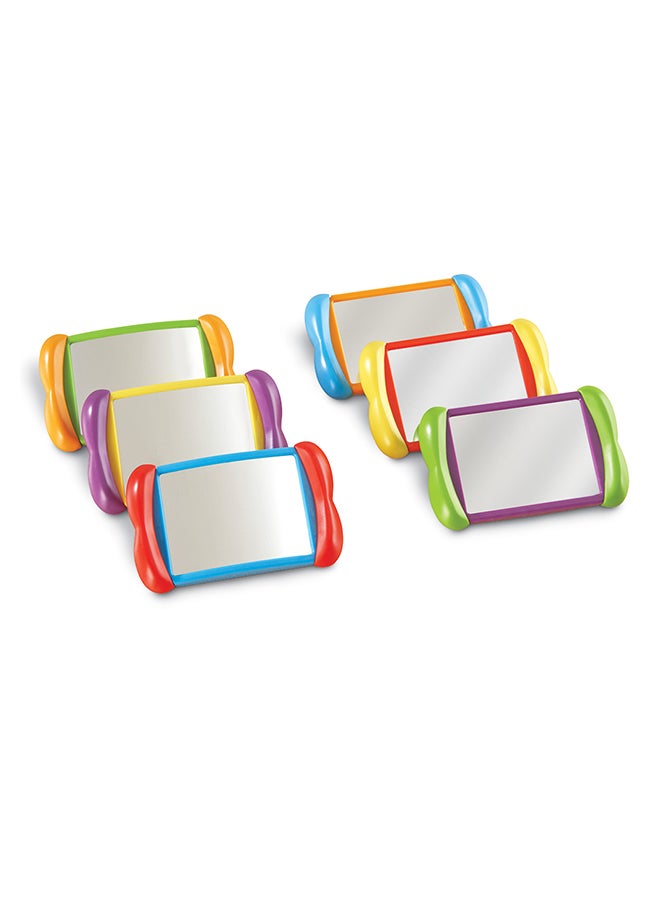 Learning Resources All About Me 2-in-1 Mirrors (Set of 6, 20cm, Child-Safe Plastic, Ages 18m+) 29x15.5x7.9cm - Image 3