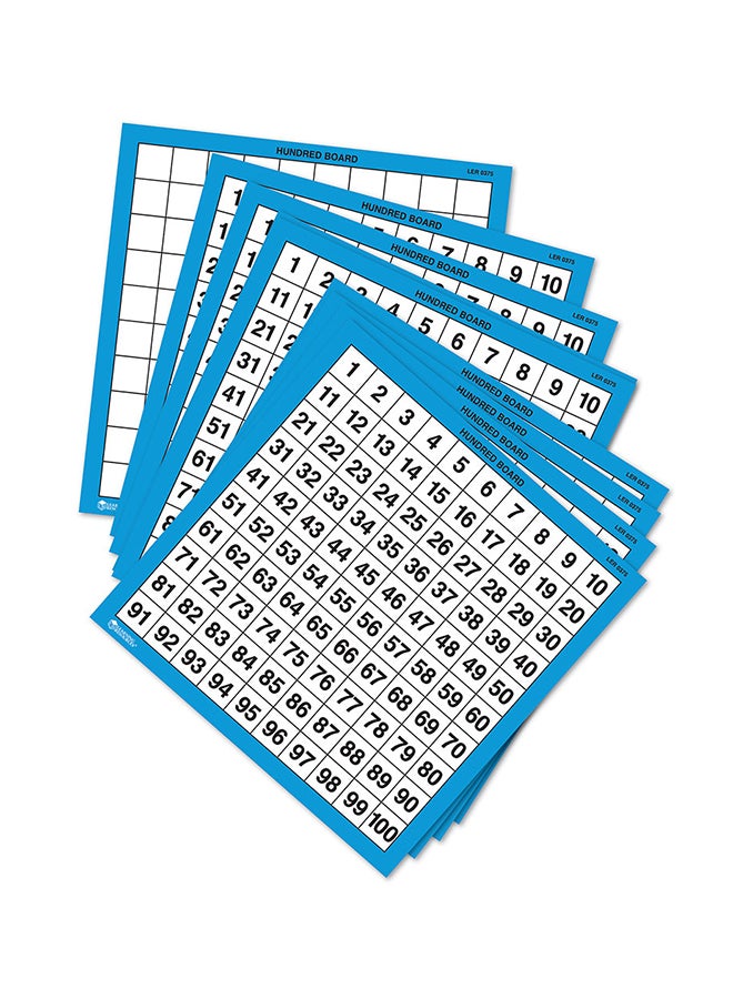 Learning Resources Laminated Hundred Boards (Set of 10, 28cm x 28cm, Dry-Erase, Ages 5+) 0.6x30.5x40.6cm - Image 2