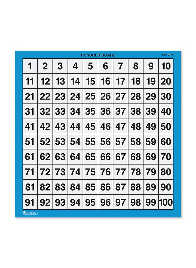 Learning Resources Laminated Hundred Boards (Set of 10, 28cm x 28cm, Dry-Erase, Ages 5+) 0.6x30.5x40.6cm - Image 4